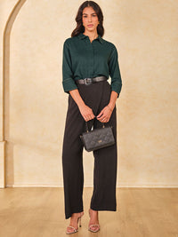 AND Women Shirt Collar Shirt Style Top