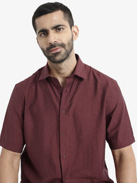 RARE RABBIT Men Comfort Spread Collar Solid Casual Shirt