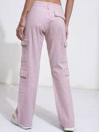 Tokyo Talkies Women Wide Leg Twill Cargo Trousers