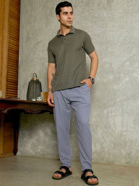 Campus Sutra Men Comfort Relaxed Fit Mid-Rise Trousers