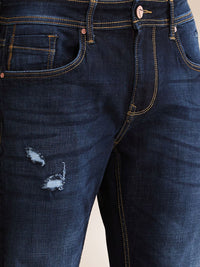 Being Human Men Solid Mid-Rise Skinny Fit Cat Scratches Jeans