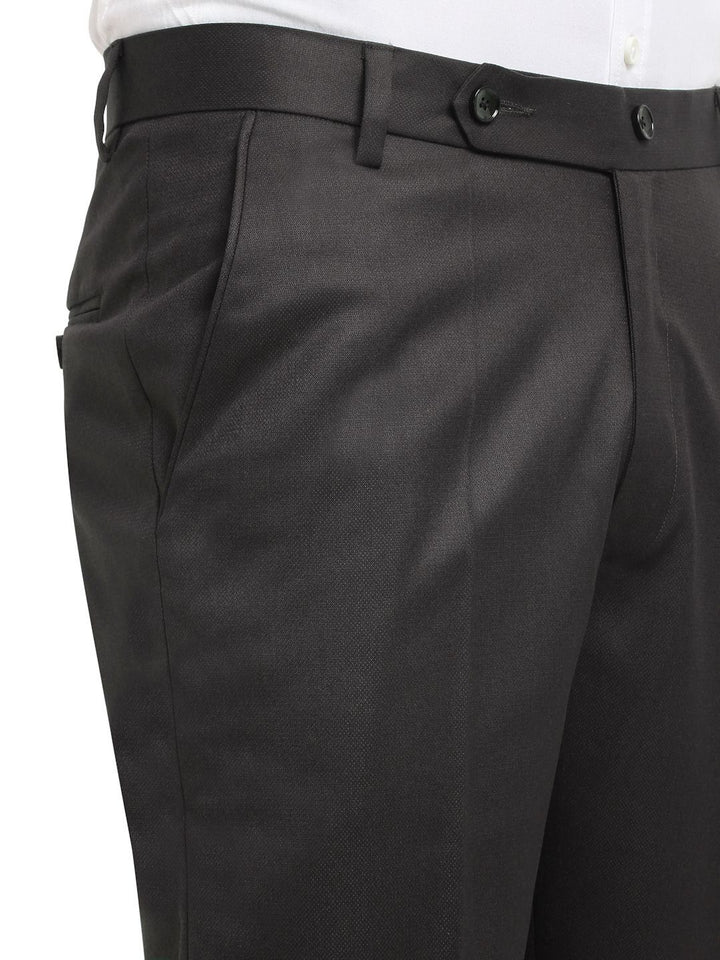 Men's Dark Brown Cotton Rich Solid Slim Fit Formal Gurkha Pants