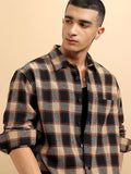Highlander Men Oversized Textured Dobby Oversized Overshirt