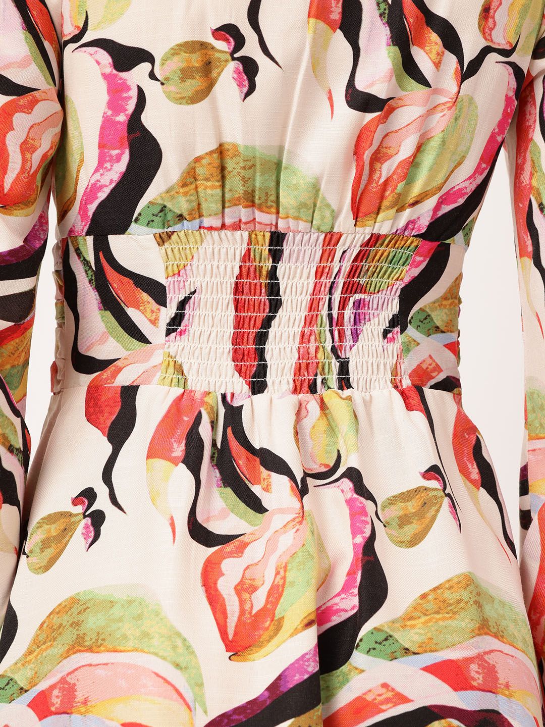DressBerry Chromatic Chaos Pleated Smocked Mini Dress