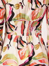 DressBerry Chromatic Chaos Pleated Smocked Mini Dress