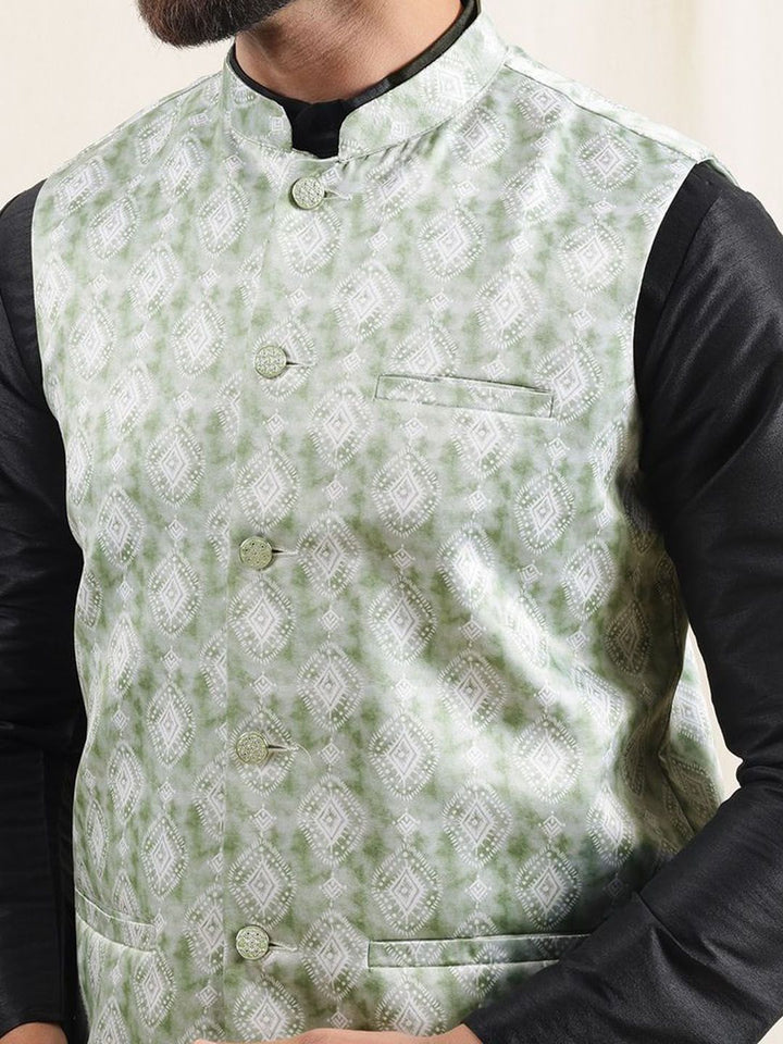 Anouk Geometric Printed Nehru Jacket