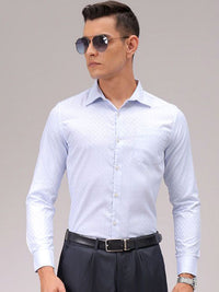 The Indian Garage Co. X Luxe Men Cutaway Collar Checked Slim Fit Formal Shirt