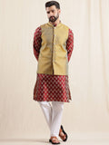 Anouk Men Ethnic Motifs Printed Kurta with Trousers & Nehru Jacket