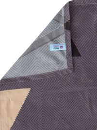 Myntra Elegant Homes Purple Geometric Polycotton 300 TC King Fine Bedsheet dengan 2 Sarung Bantal-98 x 87 inci