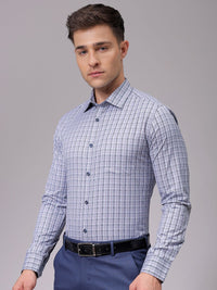 The Indian Garage Co. X Luxe Men Slim Fit Opaque Checked Formal Shirt
