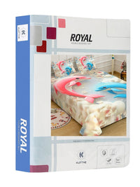 KLOTTHE Grey Animal Printed 400 TC King Superfine Bedsheets
