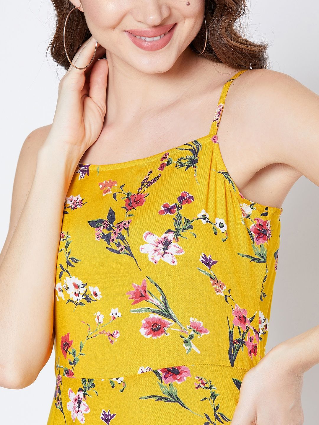 Berrylush Floral Print A-Line Dress