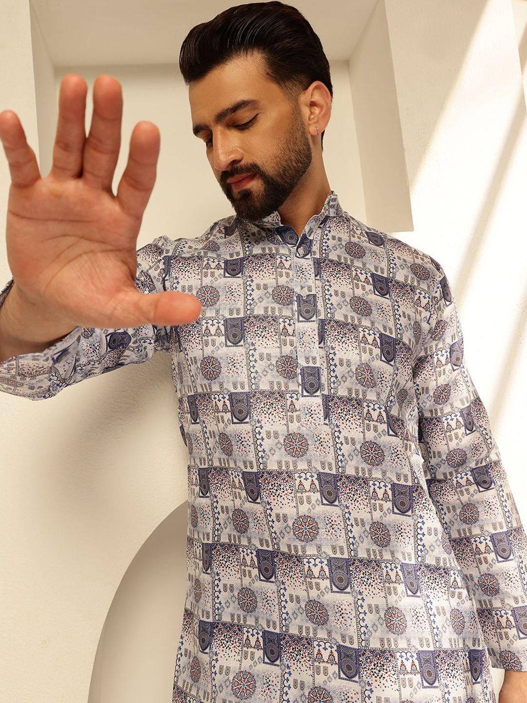 SOJANYA Motif Etnik Printed Cotton Straight Kurta