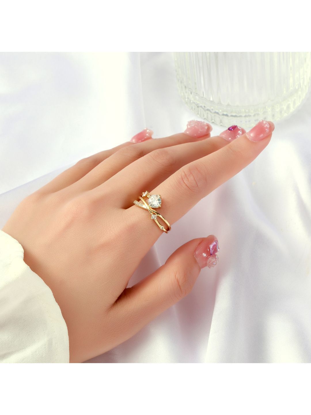 Cincin Janji Janji Salty Clarissa untuk Aksesori Perhiasan Wanita & Gadis