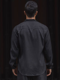 Powerlook Self Design Polo Collar Long Sleeves T-Shirt With Trouser