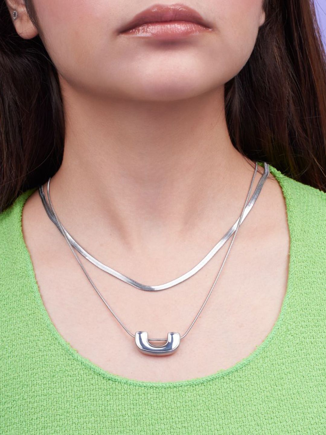 Kalung berlapis daya tahan keluli tahan karat asin