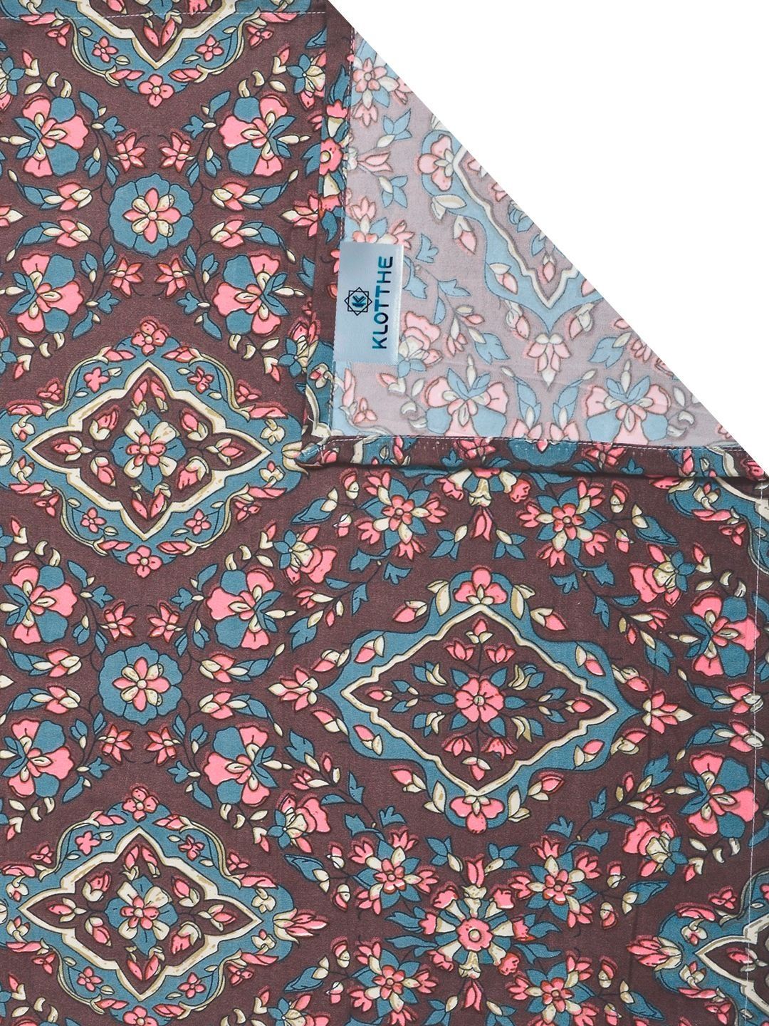 KLOTTHE Brown Floral ]300 TC Cadar Super King Fine