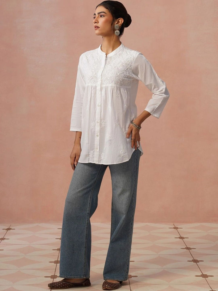 House of Chikankari Women Straight Casual Shirt