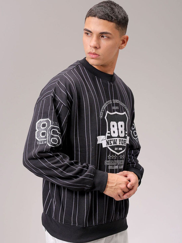 The Indian Garage Co Men Striped Sweatshirt
