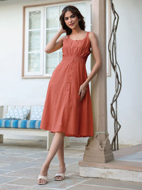 Janasya A-Line Midi Dress