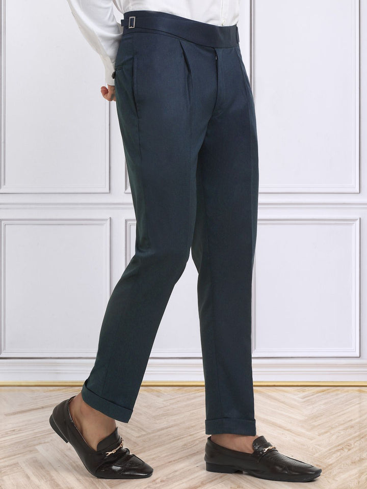 KLOTTHE Men Cotton Rich Slim Fit Formal Trousers