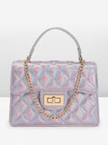 Lino Perros Quilted Structured Handheld Bag