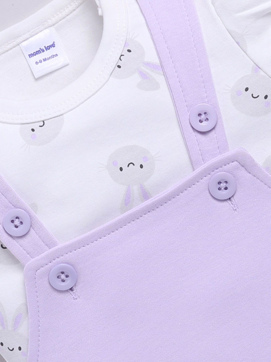 Moms Love Infant Girls Pure Cotton A-Line Dress With Top