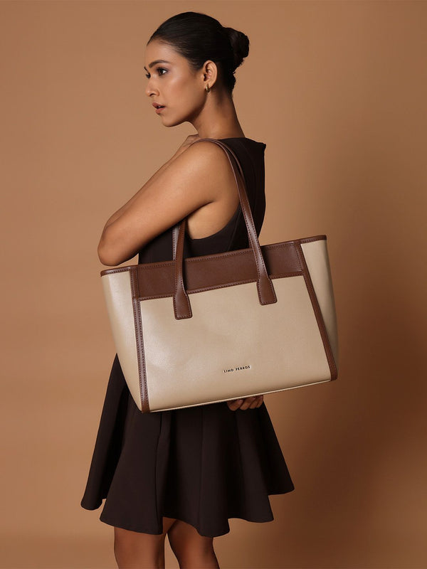 Lino Perros Oversized Half Moon Tote Bag with Quilted
