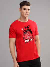 ADRO Men Typography Printed Applique T-shirt