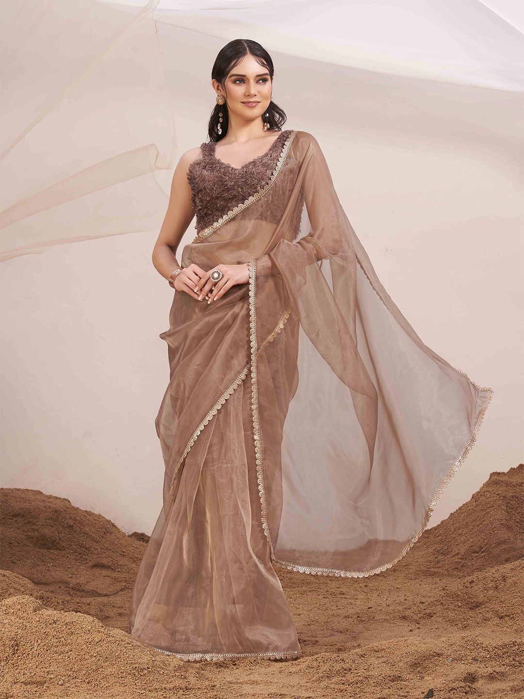 Tikhi Imli Organza Saree