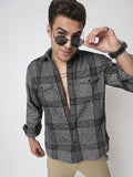VASTRADO Men Classic Slim Fit Opaque Striped Casual Shirt