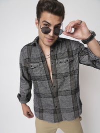 VASTRADO Men Classic Slim Fit Opaque Striped Casual Shirt