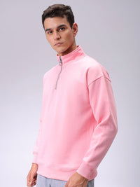 The Indian Garage Co Men High Neck Half Zipper Winter Sweatshirt