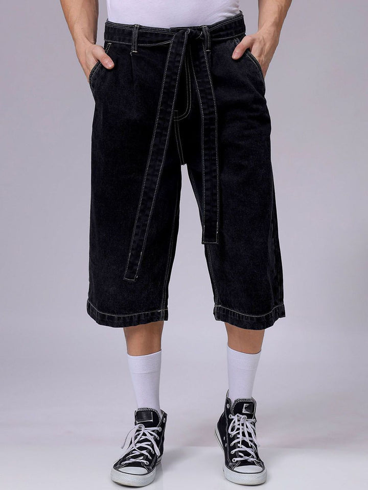 The Indian Garage Co Men Relaxed Fit Mid-Rise Cotton Jorts