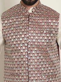 SOJANYA LUXE Men Embroidered Mandarin Collar Nehru Jackets