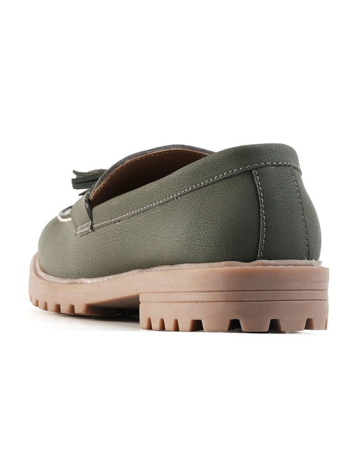 MONKSTORY Cosmopolitan Urban Tassel Loafers - Zaitun