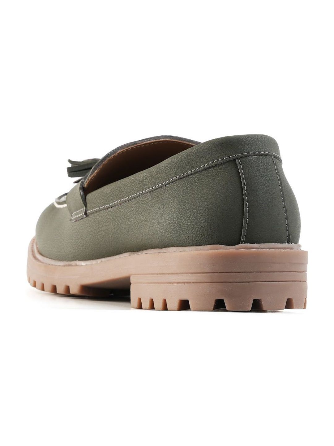 MONKSTORY Cosmopolitan Urban Tassel Loafers - Zaitun