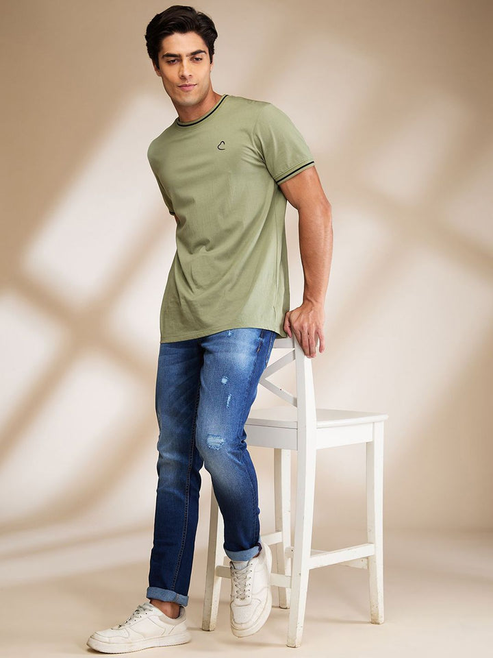 Being Human Men Solid Mid-Rise Skinny Fit Cat Scratches Jeans