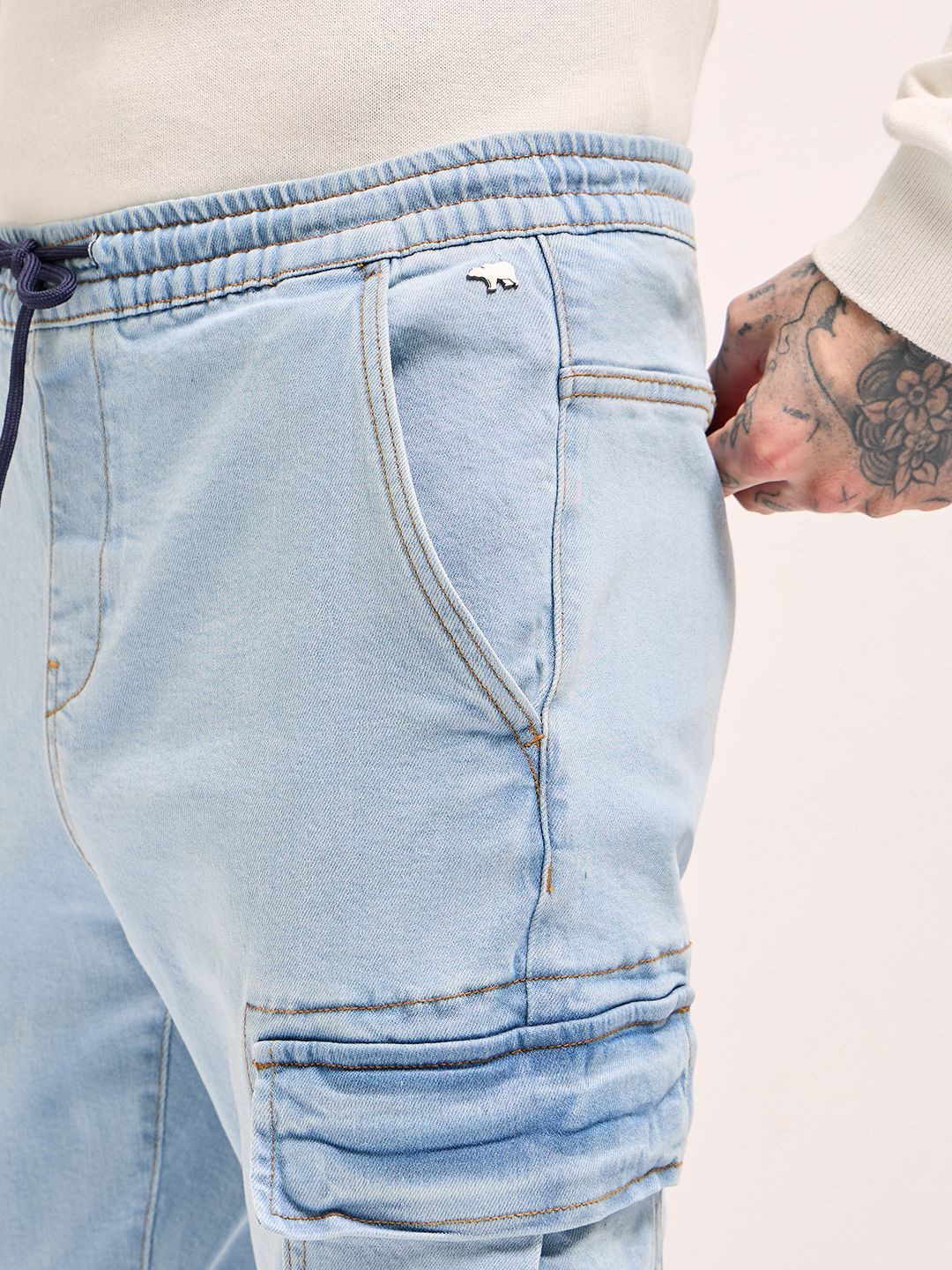THE BEAR HOUSE Men Mid-Rise Jogger Jeans