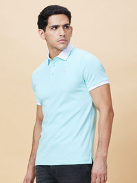 Being Human Men Solid Polo Collar Cotton T-shirt