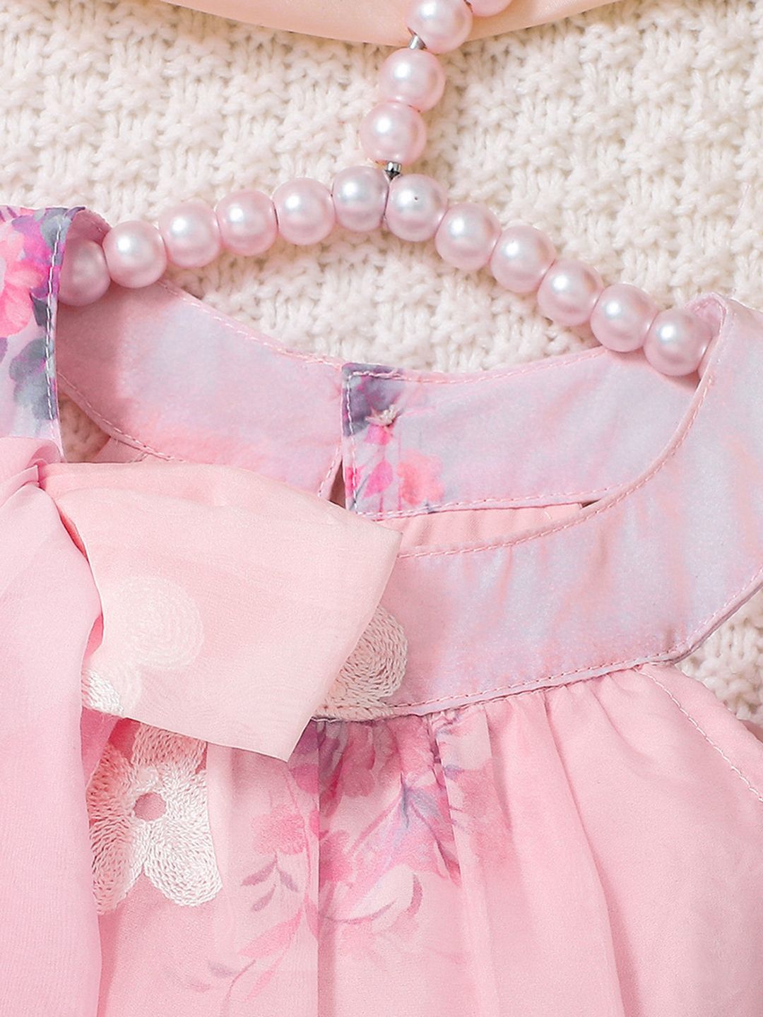 YK Floral Print Fit & Flare Dress