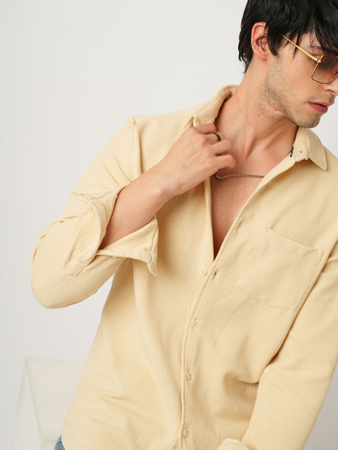 VASTRADO Men Classic Slim Fit Opaque Casual Shirt