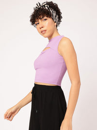DressBerry Cut-Out Ribbed Crop Top