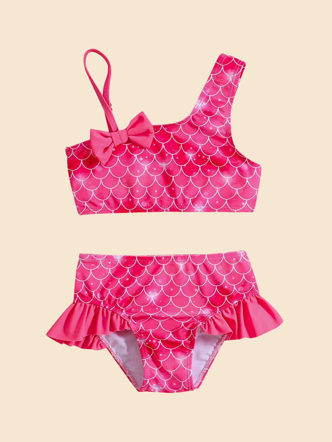 YK Girls Printed Swim Bikini Set