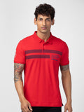 SPYKAR Men Printed Polo Collar Slim Fit T-shirt