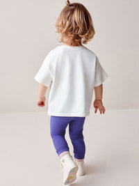 YK Printed T-Shirt & Leggings Clothing Set