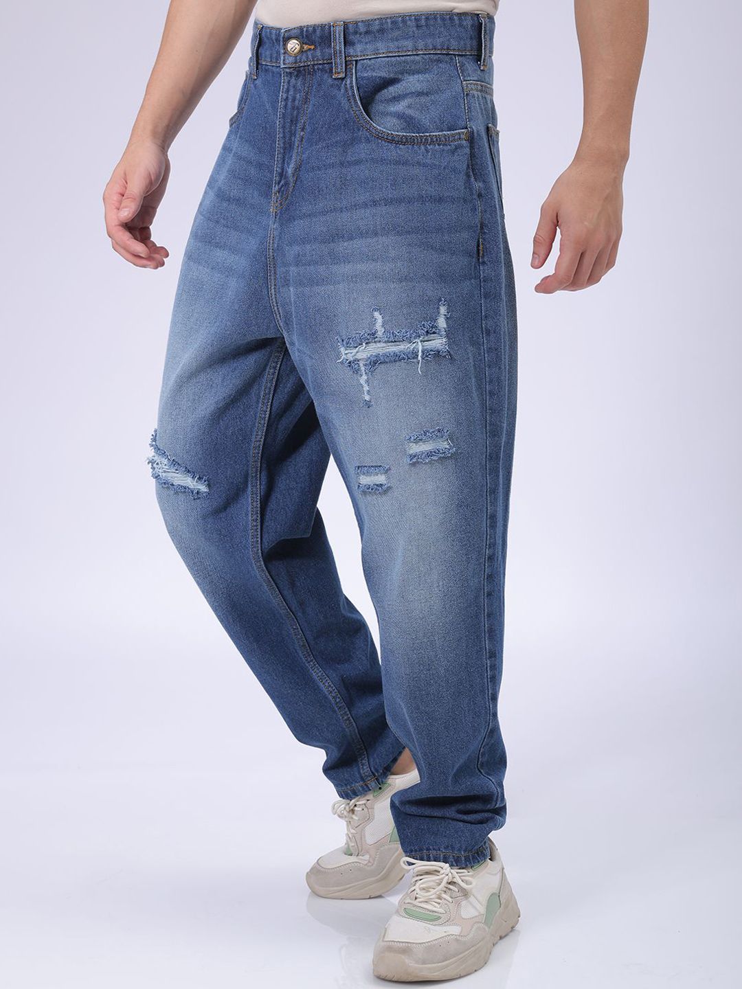 The Indian Garage Co Men Tapered Fit Light Fade Jeans