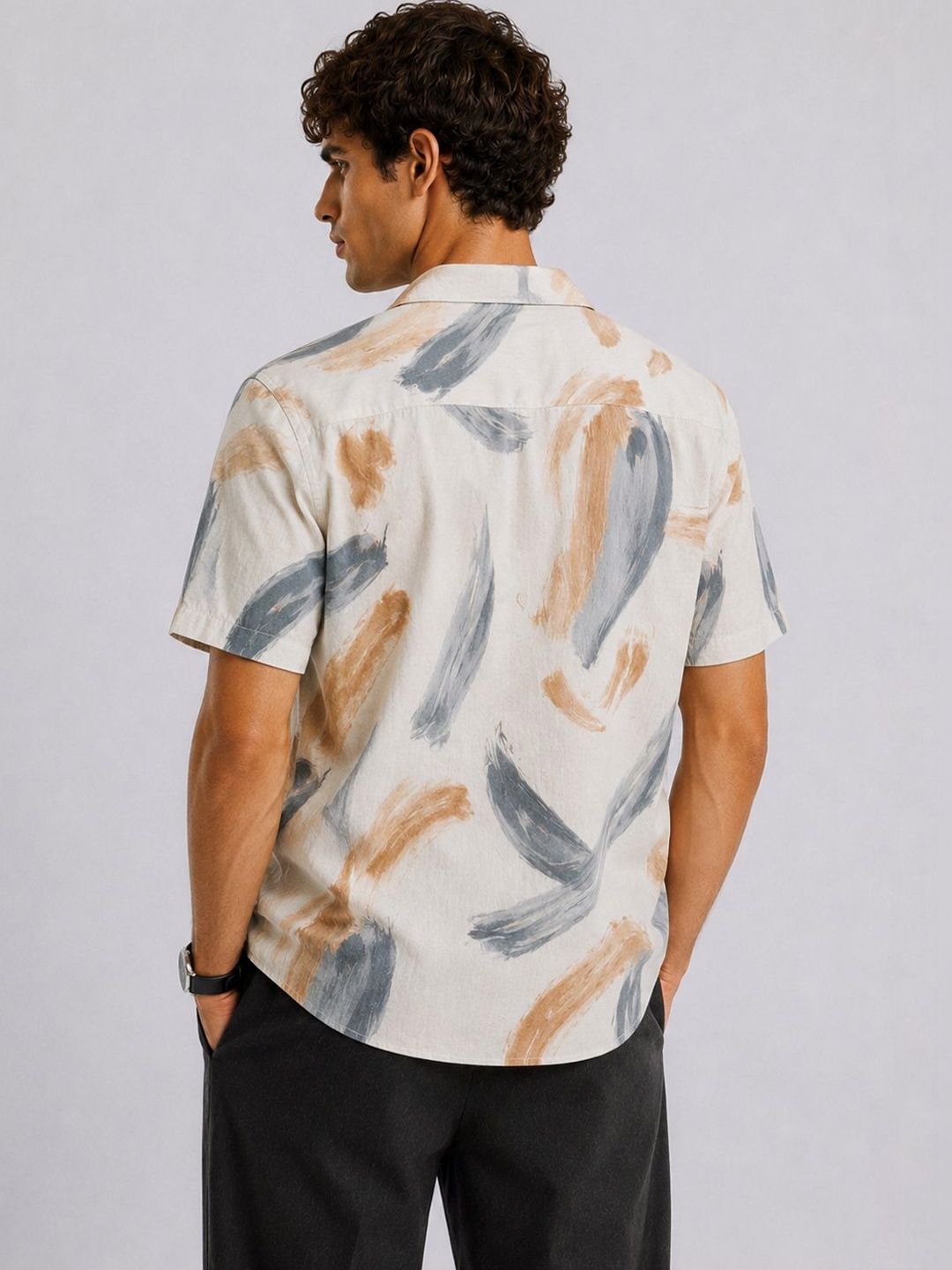 ADRO Men Relaxed Printed Casual Shirt
