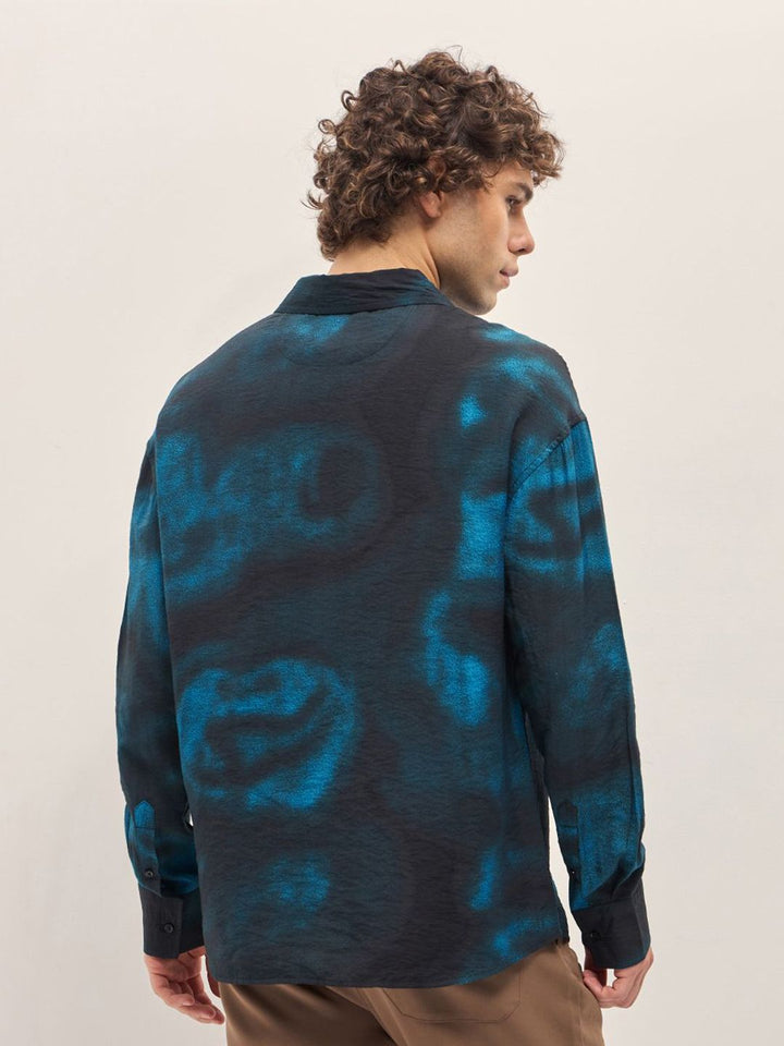 THE BEAR HOUSE Men Spread Collar Abstract Printed Relaxed Fit Casual Shirt