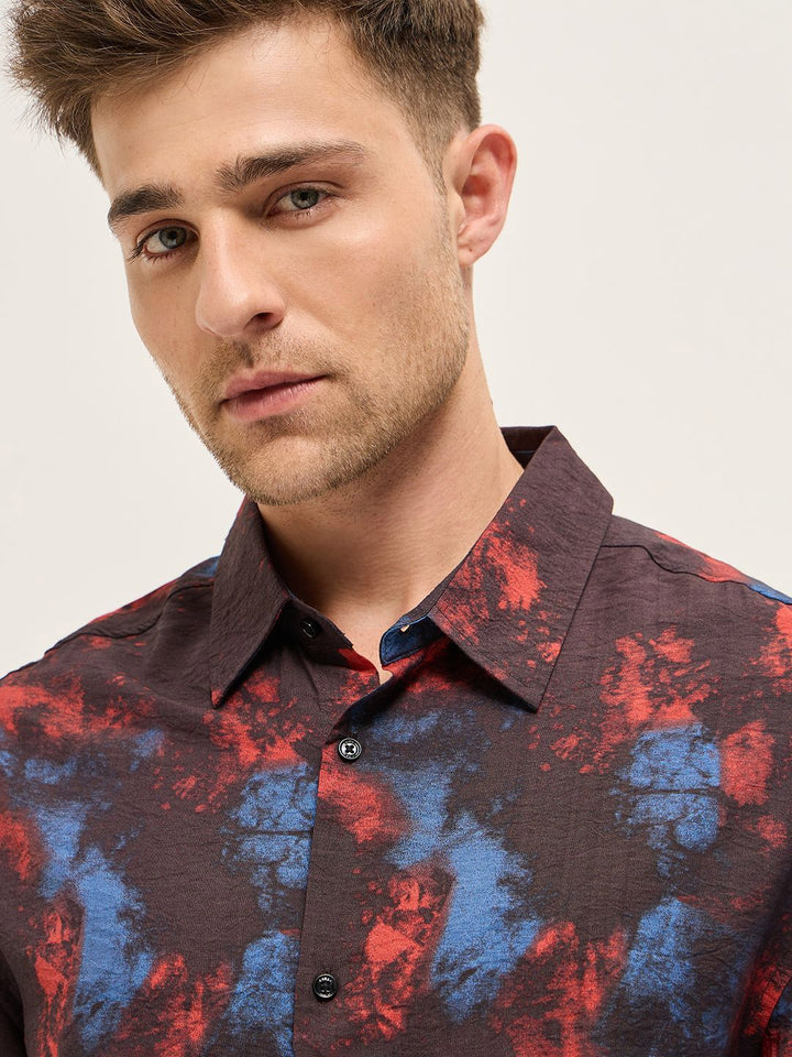 THE BEAR HOUSE Men Opaque Printed Casual Shirt